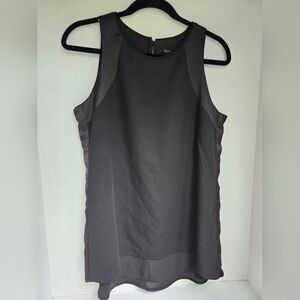 White House Black Market Alexis Tunic Black Size 6 Work Blouse Sleeveless NWT